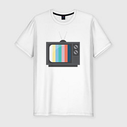 Футболка slim-fit Old television, цвет: белый