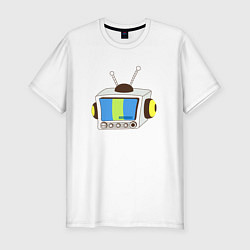 Футболка slim-fit Television, цвет: белый