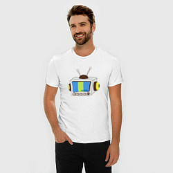 Футболка slim-fit Television, цвет: белый — фото 2