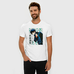 Футболка slim-fit Мегуми фусигуро манга, цвет: белый — фото 2
