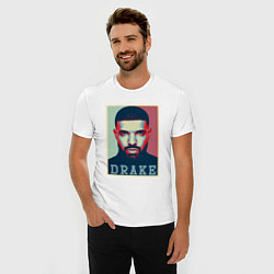 Футболка slim-fit Drake, цвет: белый — фото 2