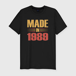 Футболка slim-fit Сделано в 1989 сепия, цвет: черный