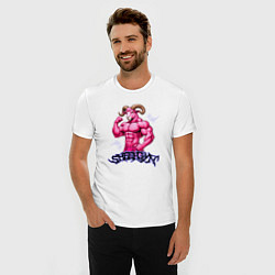 Футболка slim-fit Sheep gym, цвет: белый — фото 2