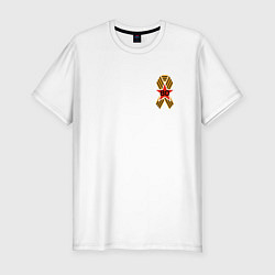 Футболка slim-fit Значок 80 лет победы, цвет: белый