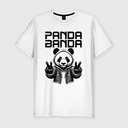 Футболка slim-fit Panda banda - mafia, цвет: белый