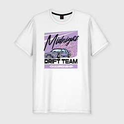 Футболка slim-fit Midnight drifting, цвет: белый