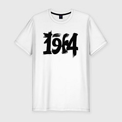 Футболка slim-fit Черными штрихами 1964, цвет: белый