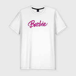 Футболка slim-fit Barbie pink logo, цвет: белый