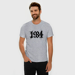 Футболка slim-fit Готический год 1984, цвет: меланж — фото 2