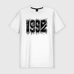 Футболка slim-fit 1992 год в стиле граффити, цвет: белый