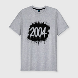 Мужская slim-футболка 2004 всплеск краски