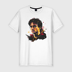 Футболка slim-fit Harry Potter история в красках, цвет: белый