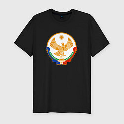 Футболка slim-fit Дагестан герб, цвет: черный