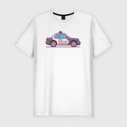 Футболка slim-fit Police car, цвет: белый