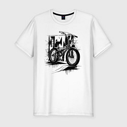 Футболка slim-fit BMX черной краской, цвет: белый