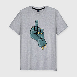 Мужская slim-футболка Zombie fuck