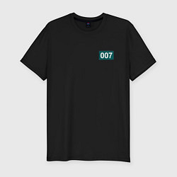 Футболка slim-fit Игрок - 007, цвет: черный