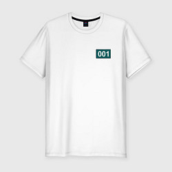 Футболка slim-fit Игрок - 001, цвет: белый