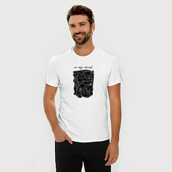 Футболка slim-fit В моей голове, цвет: белый — фото 2