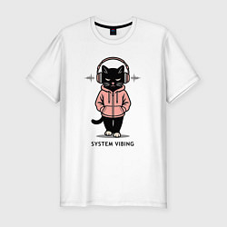 Футболка slim-fit Sigma cat 3, цвет: белый