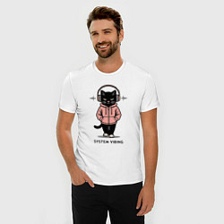 Футболка slim-fit Sigma cat 3, цвет: белый — фото 2