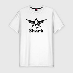 Футболка slim-fit Крылатая акула, цвет: белый