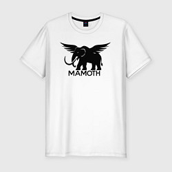 Футболка slim-fit Мамонт с крыльями, цвет: белый