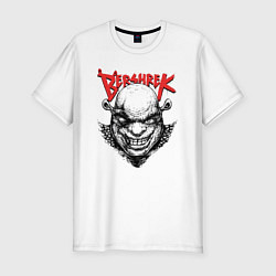 Мужская slim-футболка Берсерк Шрек