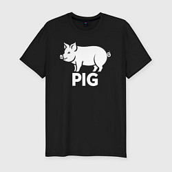 Мужская slim-футболка Городская Свинья