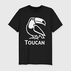 Мужская slim-футболка Тукан в минималистичном стиле
