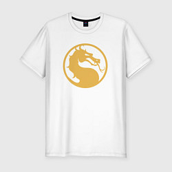 Футболка slim-fit Mortal kombat dragon, цвет: белый