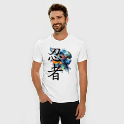 Футболка slim-fit Ai art ninja - Japanese style, цвет: белый — фото 2