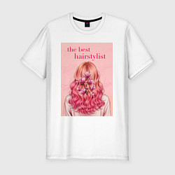 Футболка slim-fit The best hairstylist, цвет: белый