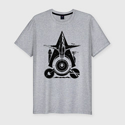 Футболка slim-fit Космические стражи, цвет: меланж