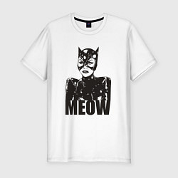 Футболка slim-fit Cat woman, цвет: белый