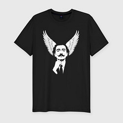 Футболка slim-fit Сальвадор Дали с крыльями, цвет: черный