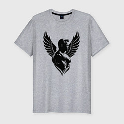 Футболка slim-fit Арнольд Шварценеггер с крыльями, цвет: меланж