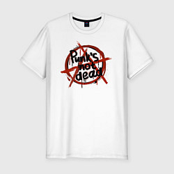 Футболка slim-fit В духе Punks Not Dead, цвет: белый