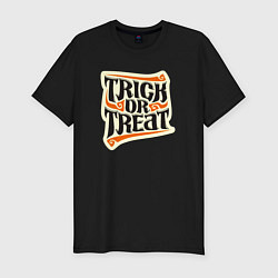 Футболка slim-fit Гадость или сладость, цвет: черный