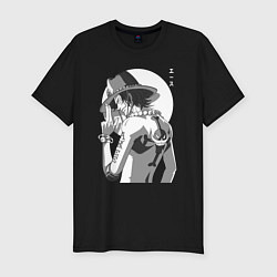Мужская slim-футболка One piece Луффи взрослый