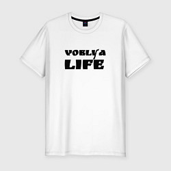 Футболка slim-fit Voblya life, цвет: белый