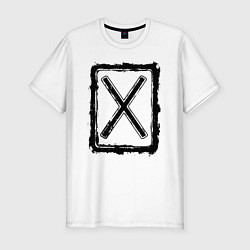 Футболка slim-fit Знак перечеркнутый крест, цвет: белый