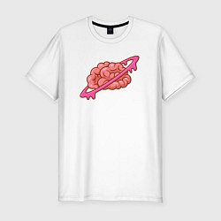 Мужская slim-футболка Saturn brain