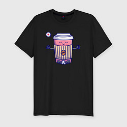 Футболка slim-fit Coffee relax, цвет: черный