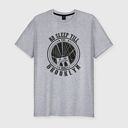 Футболка slim-fit Не спать до Бруклина, цвет: меланж