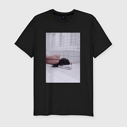 Футболка slim-fit Субстанция, цвет: черный