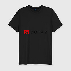 Футболка slim-fit Dota 2: Logo, цвет: черный