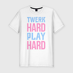 Футболка slim-fit Twerk Hard, цвет: белый