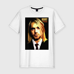 Футболка slim-fit Cobain Art, цвет: белый