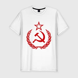 Мужская slim-футболка СССР герб